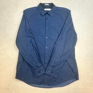 Calvin Klein Men's Blue Button-Up Shirt size M sku A-12-LRS